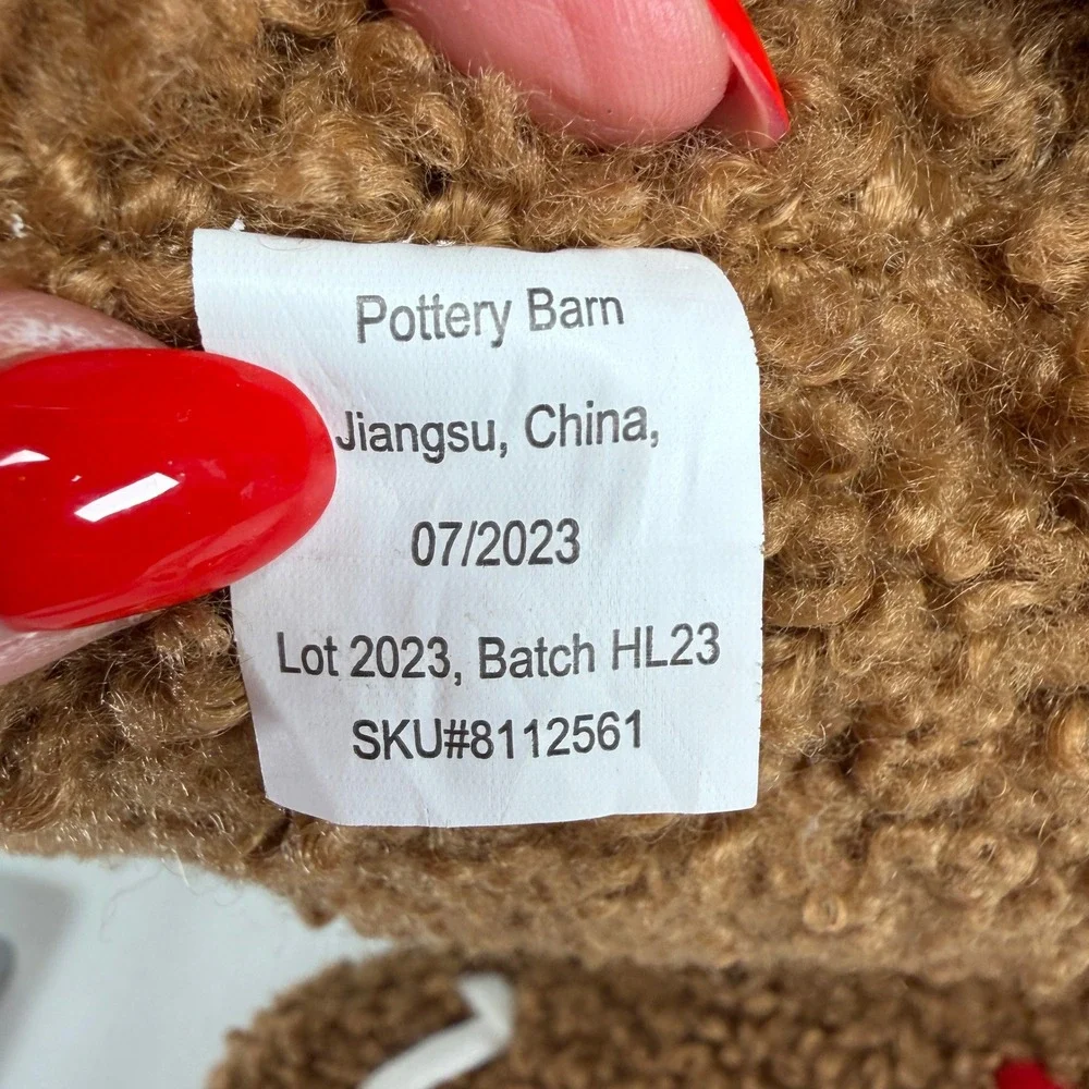 Pottery Barn Mr Mrs Spice Gingerbread Plush Set Sherpa Holiday Decor Christmas